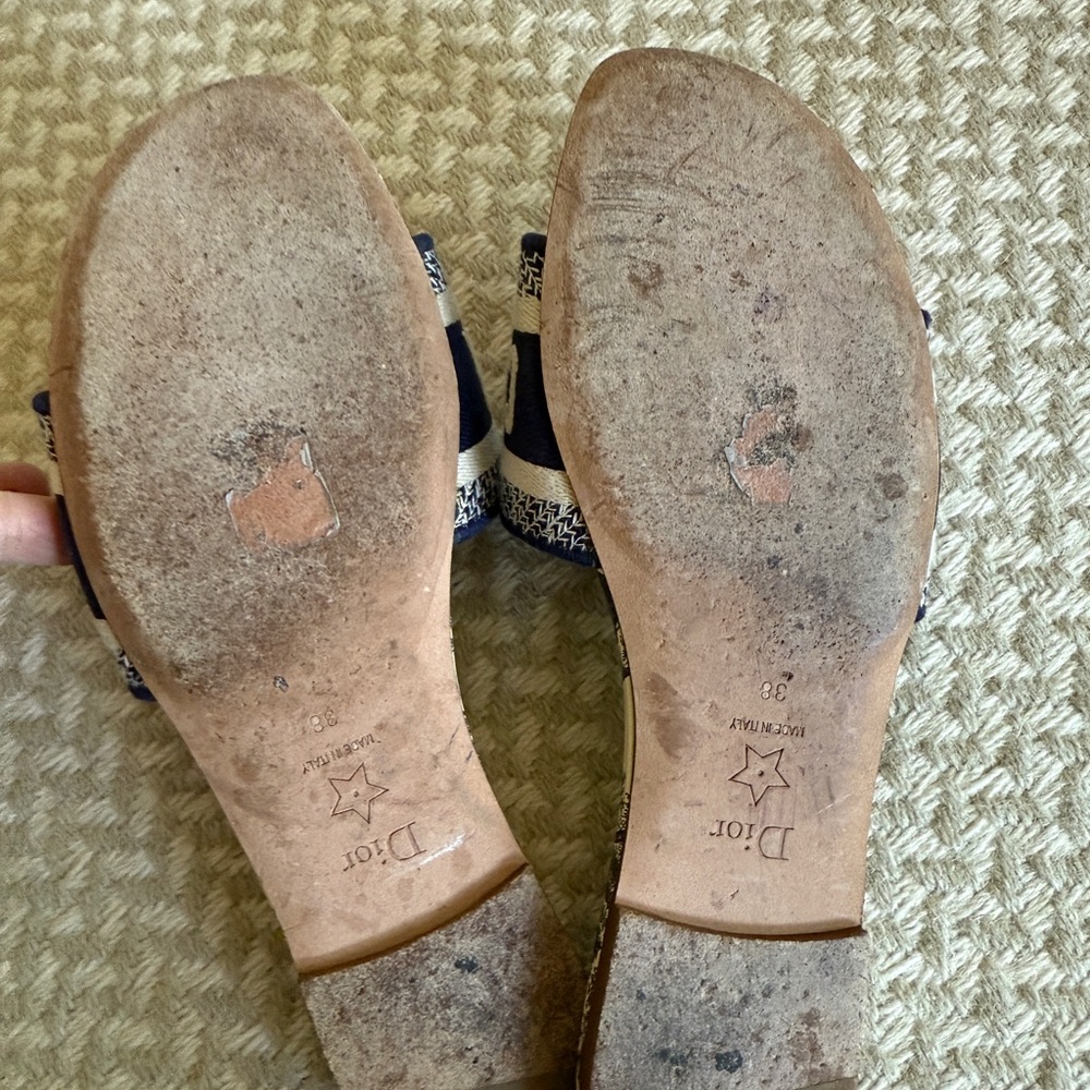 Dior Dway Women's Blue and Cream Shoes - Picture 10 of 13